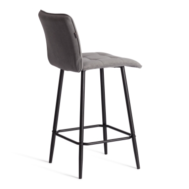 Полубарный стул Tetchair Bari/Бари велюр, серый, 29, 42х55х99 см