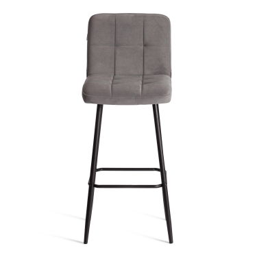 Барный стул Tetchair Medeo/Медео велюр, серый, 29, 45х56х113 см