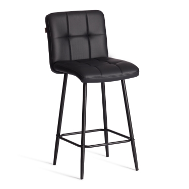 Полубарный стул Tetchair Medeo/Медео экокожа , черный, 42х56х102 см