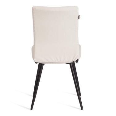 Стул обеденный Tetchair Monte Carlo TREND, велюр, молочный/черный, 4, 49х51х93 см