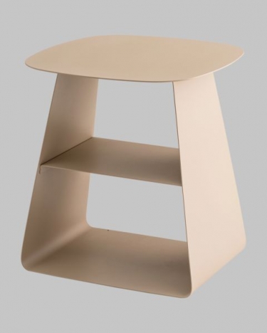 Журнальный столик Stool Group Leyre металл бежевый