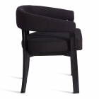 Стул Tetchair SURTUR дерево вяз/ткань лен, черный/черный лен, 54х53х74 см