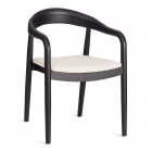 Стул Tetchair BALDUR дерево вяз/ткань лен, черный/бежевый лен, 49х52х76,5 см
