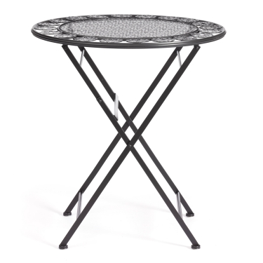Стол Tetchair Patio PL08-11139 стальной сплав, черный, 70х75 см