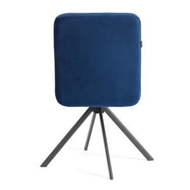 Стул обеденный Tetchair Medeo поворотный механизм 360, велюр, Blue синий