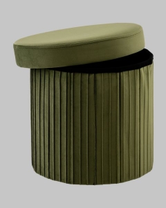 Пуф складной с ящиком Stool Group Store Round травяной