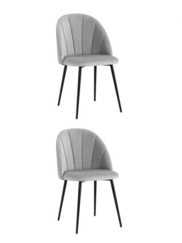 Стул Stool Group Логан NEW велюр светло-серый 2 шт