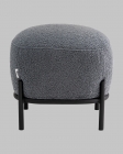 Пуф Stool Group Стоун П букле Fluffy темно-серый
