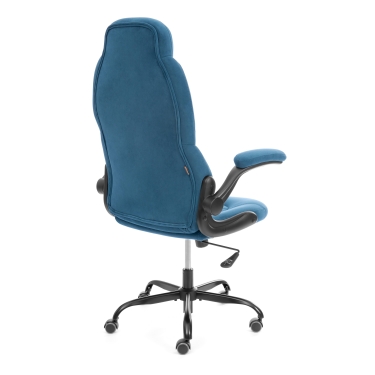 Кресло геймерское Tetchair BAZUKA metalBL велюр, синий, 32