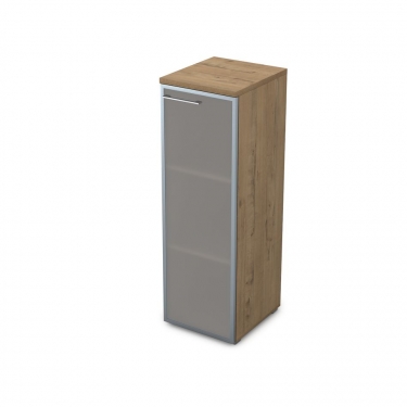 Пенал средний со стеклом левый ALSAV GLOSS LINE 9НЛ.017.6 Teakwood