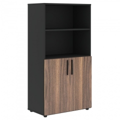 Шкаф с 1 комплектом глухих малых дверей Skyland VELION VENEER VRMCS 80.5 Американский орех Яшма черная