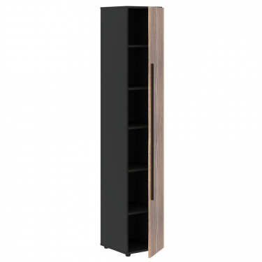 Шкаф-колонка с глухими малыми и средними дверьми правый Skyland VELION VENEER VRHCS 40.3 R Американский орех Яшма черная