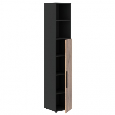 Шкаф-колонка с глухой средней дверью правый Skyland VELION VENEER VRHCS 40.6 R Американский орех Яшма черная
