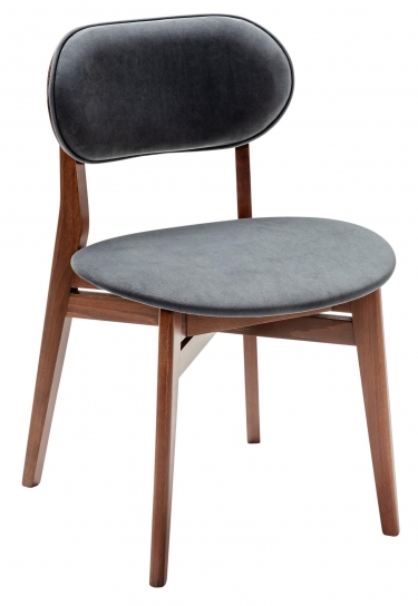 Стул R-home Rasmus Diag grey/т.орех