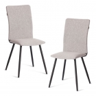 Стул обеденный Tetchair La Rousse 2 шт. в упаковке NEW, ткань рогожка, серый/черный, 3M 16/2, 45х55х93 см