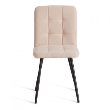 Стул обеденный Tetchair Medeo 2 шт. в упаковке LT, велюр, бежевый/черный, 7, 45х56х89 см
