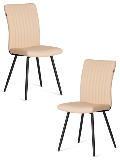 Стул обеденный Tetchair Monte Carlo 2 шт. в упаковке TREND, экокожа , бежевая, 49х51х93 см