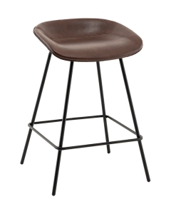 Стул полубарный Stool Group Фуриоса экокожа коричневый