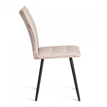 Стул обеденный Tetchair Bari 2 шт. в упаковке LT, велюр, бежевый/черный, 7, 41х55х89 см