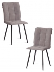 Стул обеденный Tetchair Bari 2 шт. в упаковке LT, велюр, серый/черный, 29, 41х55х89 см