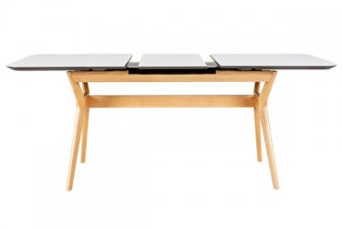 Стол раскладной R-home Нарвик Glass 140-180 Automatic Natur/Light matte glass