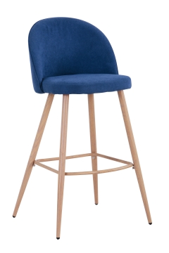 Барный стул Stool Group Лион Синий шенилл