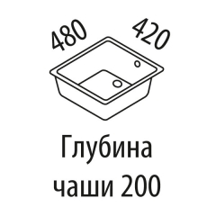 Мойка врезная Витра М14 Черная