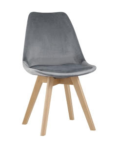Стул обеденный Stool Group FRANKFURT велюр Серый