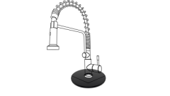 Подставка под кран Kit Kraken CIRCLE Kit Kraken ПодставкаПодКранCIRCLEBL