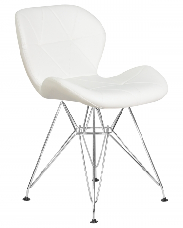 Стул обеденный DOBRIN DOBRIN BUTTERFLY CHROME Белый