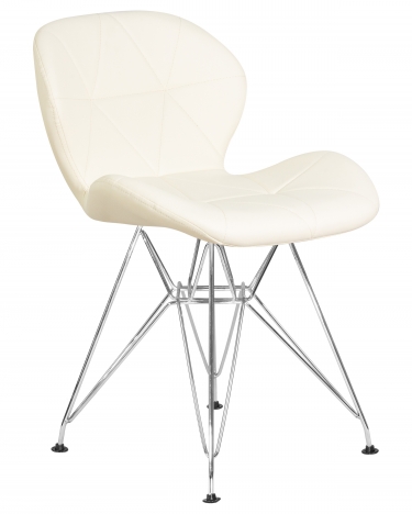 Стул обеденный DOBRIN DOBRIN BUTTERFLY CHROME Кремовый
