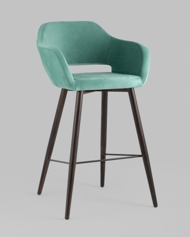 Стул барный Stool Group Саймон Б велюр Морской