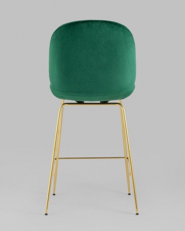 Стул полубарный Stool Group Beetle со спинкой gold Изумрудный