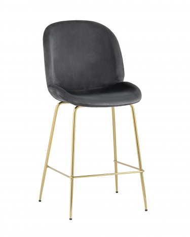 Стул полубарный Stool Group Beetle со спинкой gold Серый