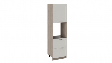 Шкаф кухонный 600 горизонтальный с 2 складными дверями комбинированный со стеклом Любимый дом Шервуд ЛД 281.971.000.174 Белый Белый глянец