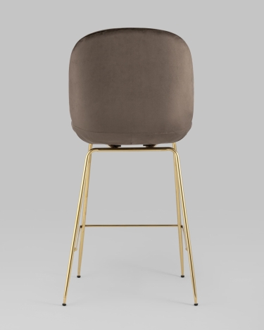 Стул полубарный Stool Group Beetle со спинкой gold Коричневый