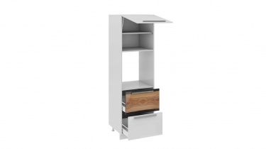 Тумба кухонная 600 с 2 ящиками ЛЮКС 4 Любимый дом Винченца ЛД 234.900.000.063 Тип 2 Черный Дуб Крафт белый