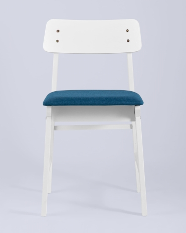 Комплект из двух стульев Stool Group ODEN WHITE 2 шт Синий