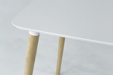 Стол обеденный Мебельсон Сканди 1 Белый-светлый лак