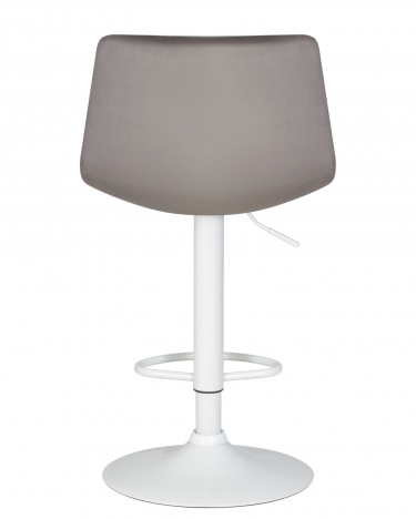 Стул барный DOBRIN DOBRIN TAILOR WHITE Серый велюр MJ9-75