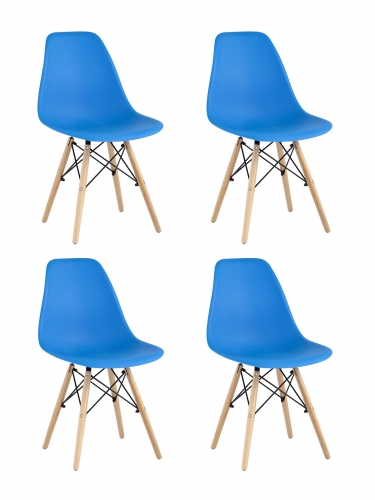 Комплект из четырех стульев Stool Group Style DSW 4 шт. Циан