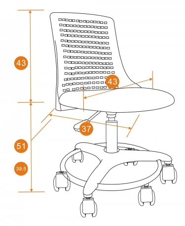 Кресло детское Tetchair Kiddy Бирюзовый