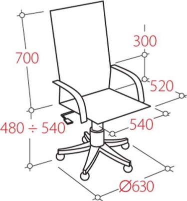 Кресло руководителя EasyChair EChair CS-630Е 180434 Черное