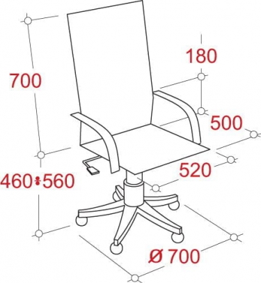 Кресло руководителя EasyChair EChair CS-608Е 180436 Черное