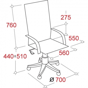 Кресло руководителя EasyChair EChair CS-861E/CH-6 216988 Черное