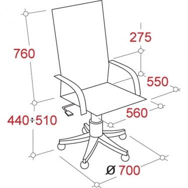 Кресло руководителя EasyChair EChair CS-861E/CH-6 216988 Черное
