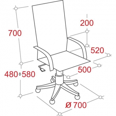Кресло руководителя EasyChair EChair-628 412367 Черное