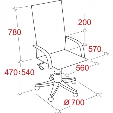 Кресло руководителя EasyChair Echair-545 ML 425119 Коричневое