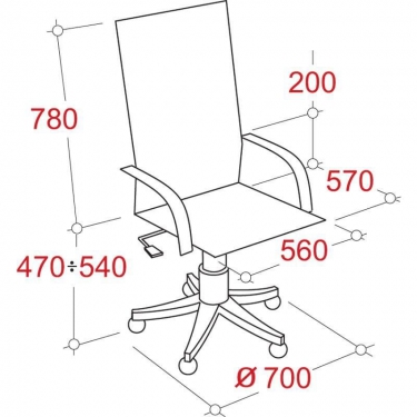 Кресло руководителя EasyChair Echair-545 ML 425119 Коричневое