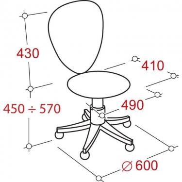 Кресло EasyChair Echair-212 PTW 480761 Белое Оранжевое
